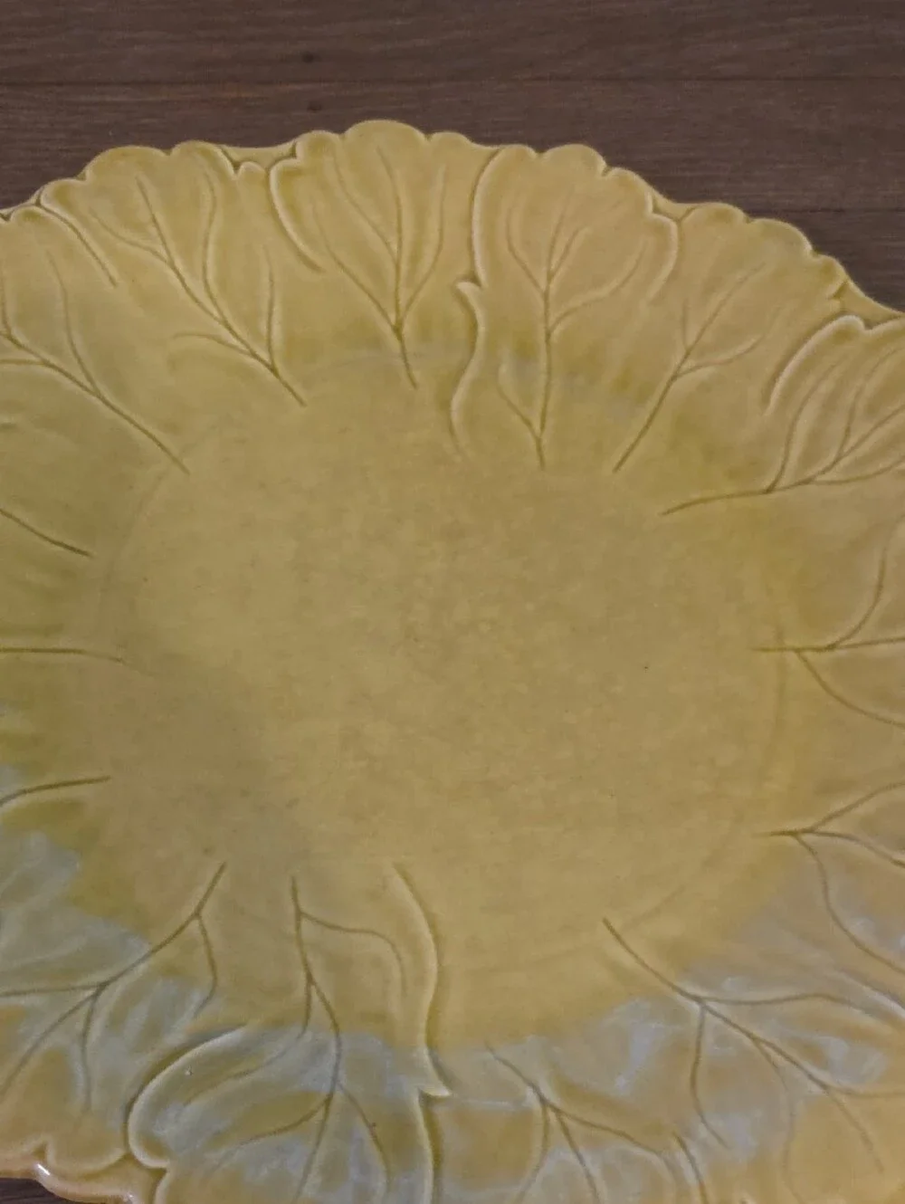 Steubenville Pottery / Woodfield Yellow Floral  Serving Plate -  Petal Design